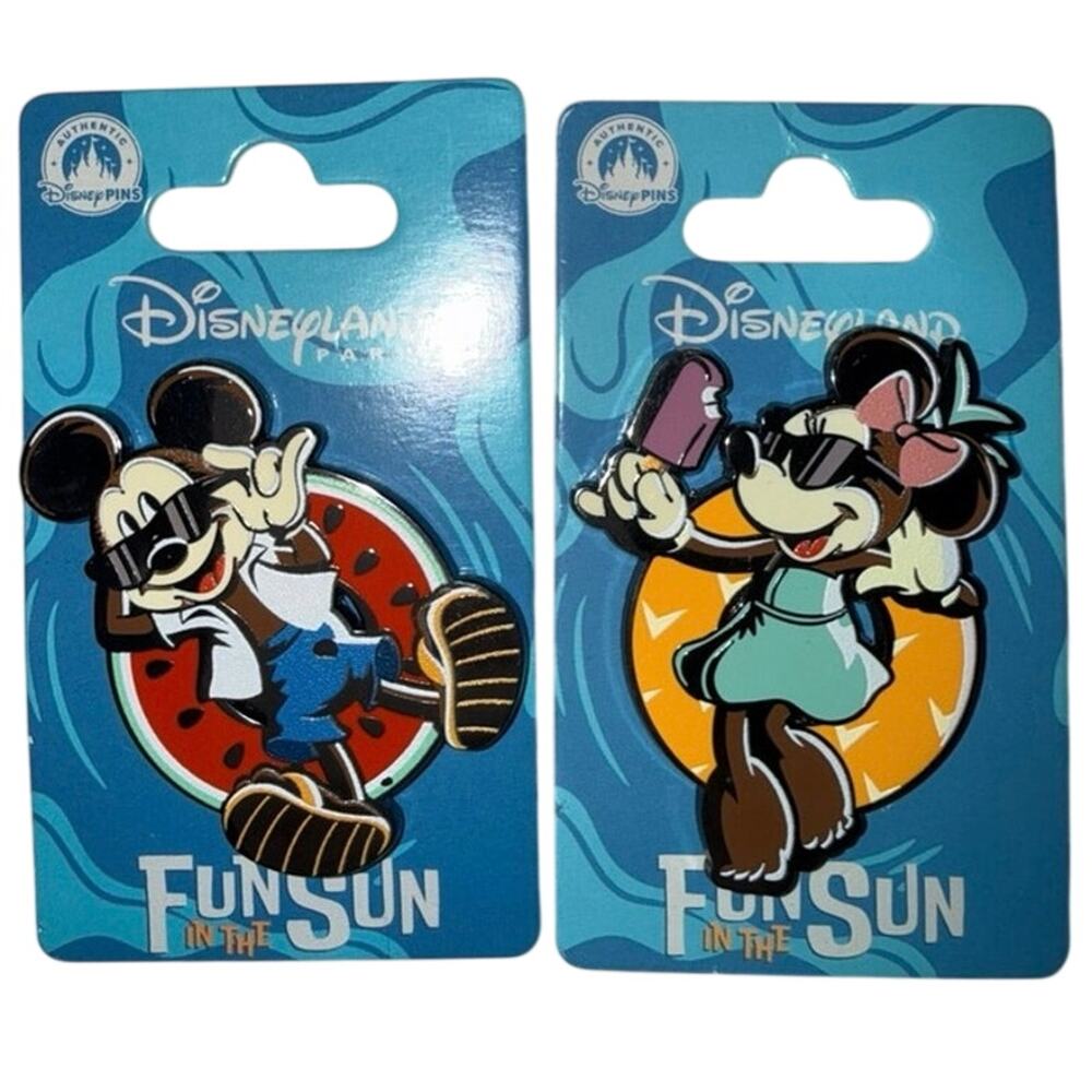 Bundle lot Disney DLP 2025 Fun in the Sun Minnie & Mickey Mouse summer pin new